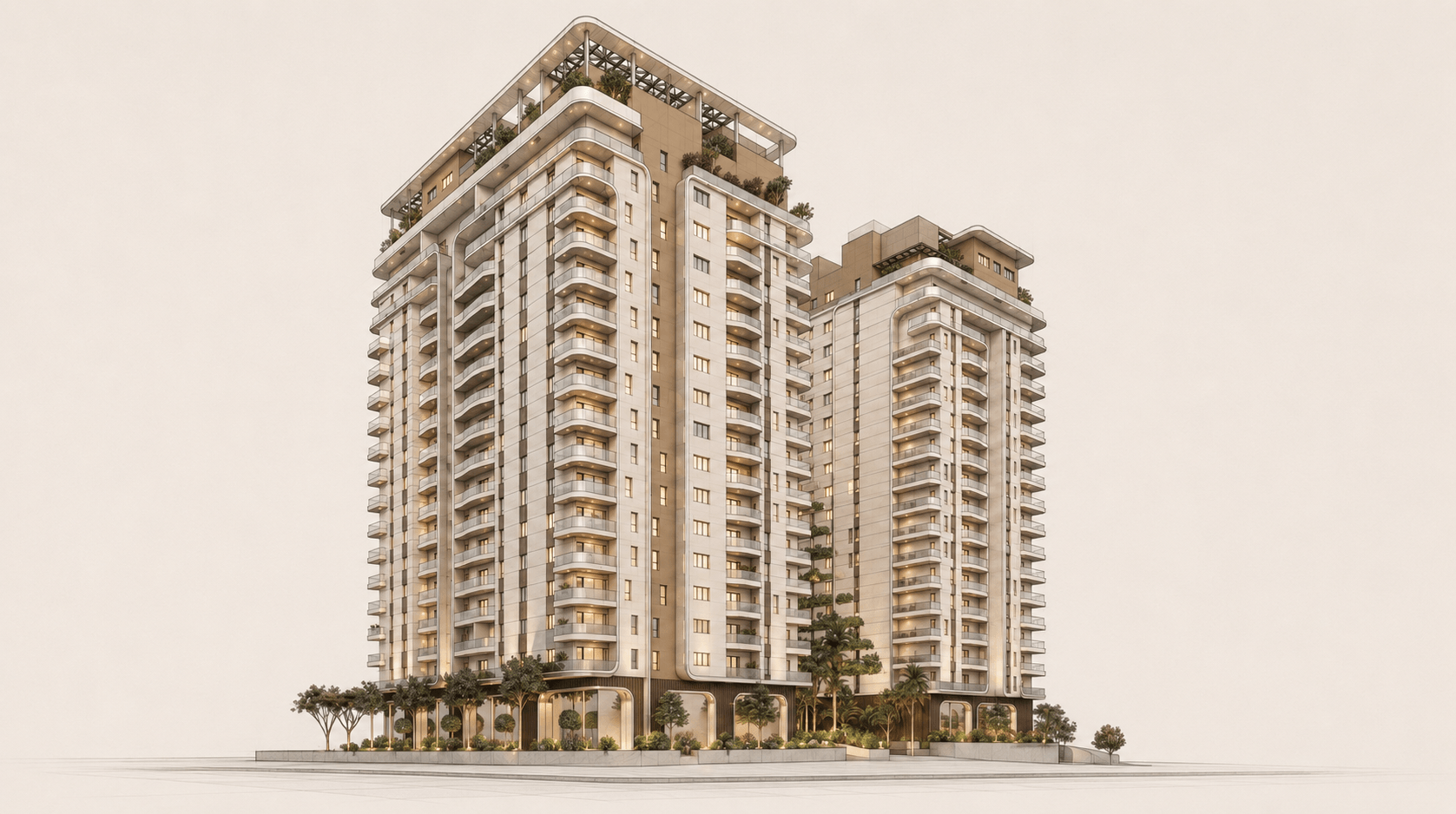 Éclairage architectural et aménagements intérieurs achevés