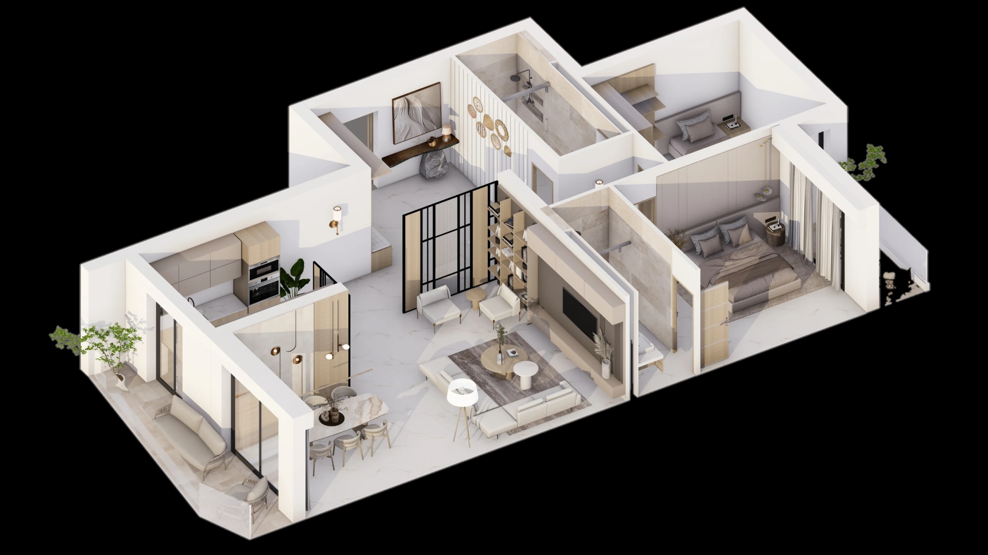 Appartement achevé et meublé